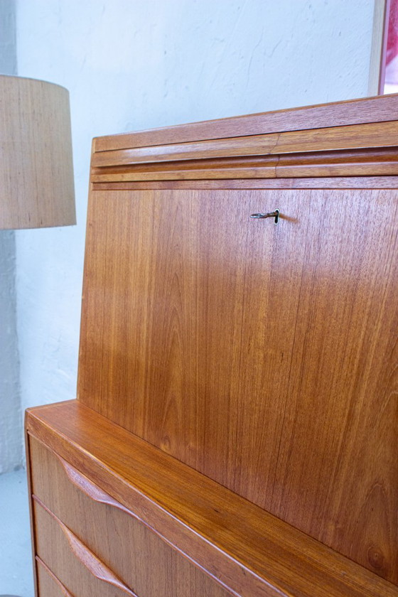 Image 1 of Scrivania da segretaria vintage in teak Erling Torvits, scrivania da scrittura danese