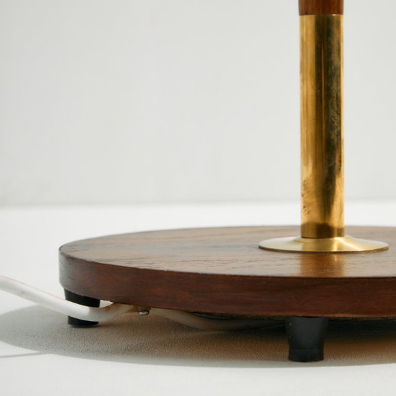 Image 1 of MK10240 Teak and brass floor lamp