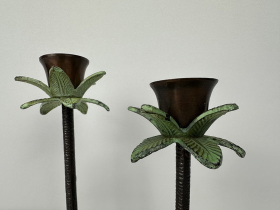 Image 1 of 2x Kerzenhalter in Form von Palmen