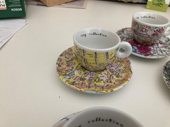 Image 1 of illy collection- 1998 -Robert Rauschenberg: World cups 5 tazzine da caffè espresso