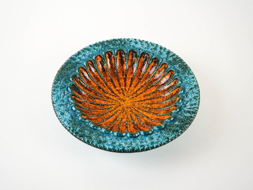 Assiette en céramique, design allemand, années 1960, fabriquée en Allemagne de l'Ouest