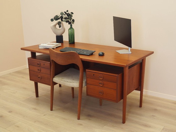 Image 1 of Scrivania in teak, design danese, anni '70, designer: Kai Kristiansen