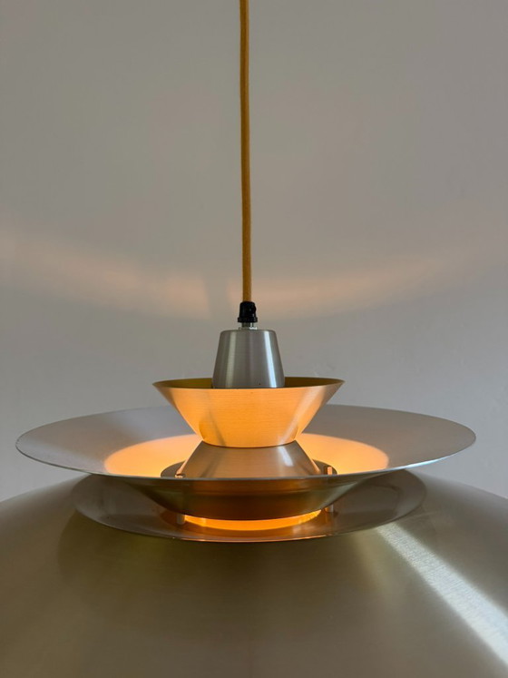 Vintage Lyskaer pendant - Bent Nordsted - Danish multiulayered lamp, Pendant lamps, Aluminium, Yellow (photo 5 of 14)