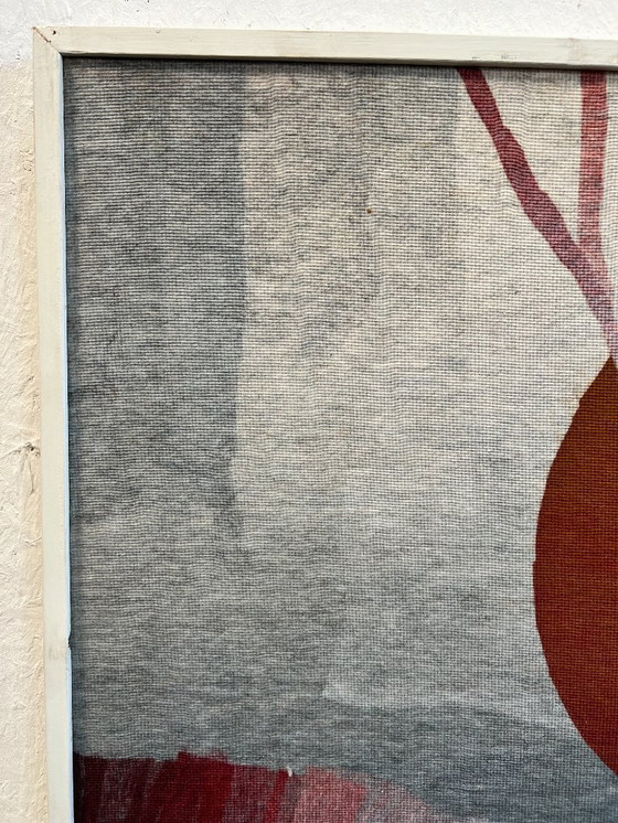 Image 1 of Artwork, Painting, Setting Sun, Painted On Jute, 1980's