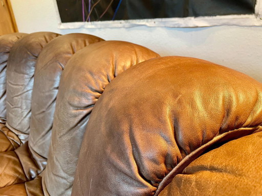 De Sede DS-600 “Tatzelwurm” – Original from the early 1970s, cognac leather, 18 elements