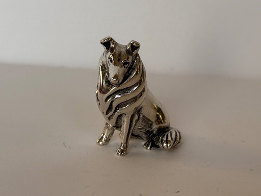 Chien de berger Saturno en argent massif