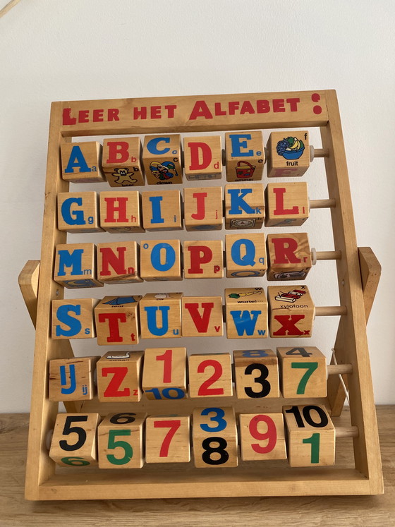 Image 1 of Vintage wooden children's toy - abacus - eye-catcher - hip