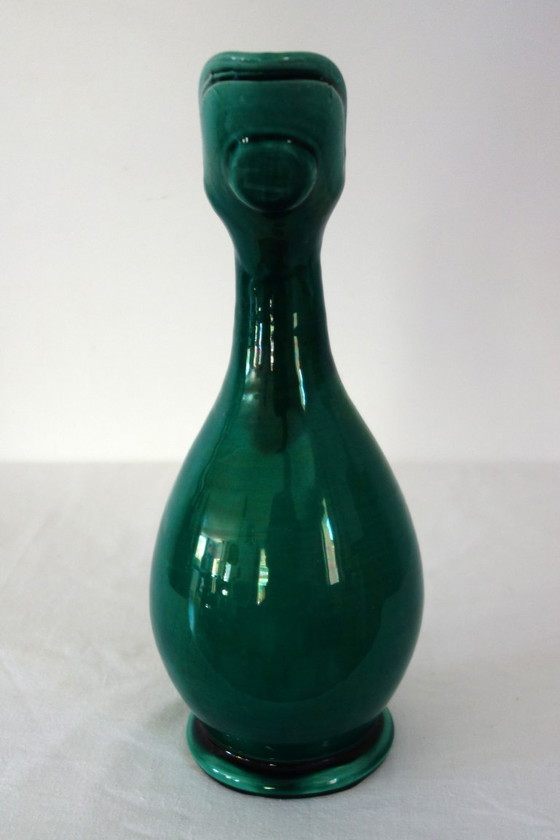 Image 1 of Jarra de cerámica esmaltada, Francia, década de 1950