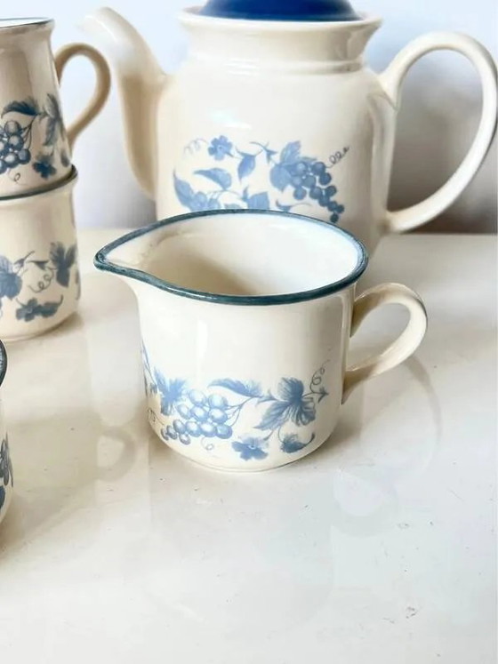 Servizio da caffè vintage Staffordshire – decoro uva blu – anni '70 – Accessori da cucina, Porcellana, Retro (photo 4 of 13)