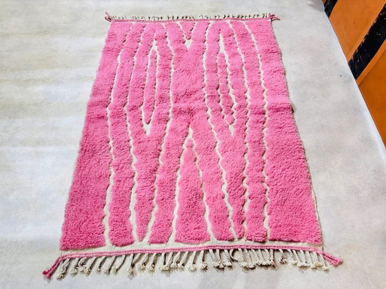 Handmade Traditional Pink Berber Rug, Beni Ouraïne Style, 200/300 cm – Aime Té, Rugs & carpets, Wool (photo 5 of 9)