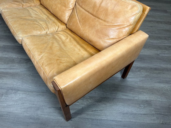 AP Stolen AP62/4 – Cuir marron clair | Hans J. Wegner – Canapés, Leather, Wood (photo 12 of 16)