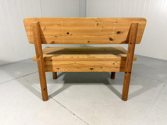 Image 1 of Korup Stolefabrik solid pine bench with storage Denmark