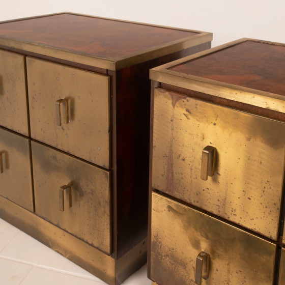 Aldo Frigerio & Luciano Frigerio Tables de nuit Bagdad en ronce de noyer et laiton – Brass (photo 22 of 24)