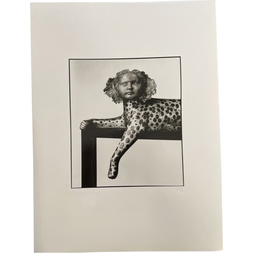 Vintage engraving "Sphinx" by François-Xavier Lalanne, France 2005s