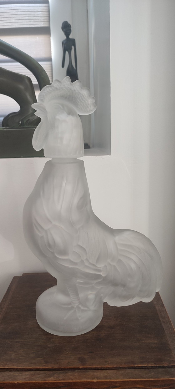 Image 1 of Zoomorphe Karaffe (28 cm) aus mattiertem italienischem Glas - 1970er Jahre