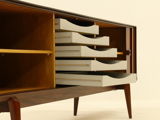 Image 1 of Grande credenza in palissandro con ante a tamburo di Oswald Vermaercke per V-Form, Belgio, anni '60