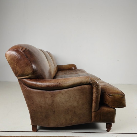 Sofá de cuero estilo Howard & Sons inglés – Siglo XX – Sofás de 3 plazas, Leather (photo 9 of 12)