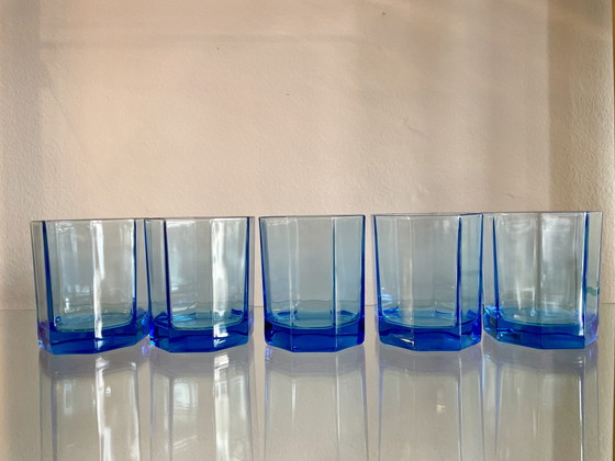 Image 1 of 5 bicchieri da whisky ottagonali