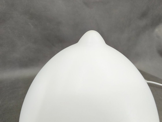 Image 1 of Pair of Czech Opaline Glass Sculptural Table Lamps, 1970s