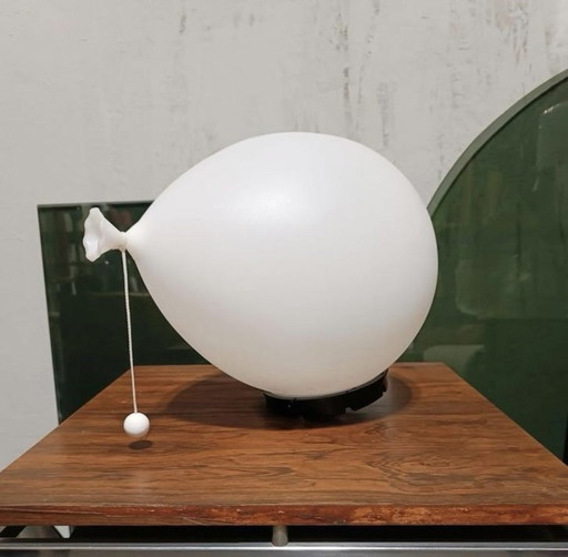 Vintage white balloon lamp - wall lamp - ceiling lamp by Yves Christin for Bilumen