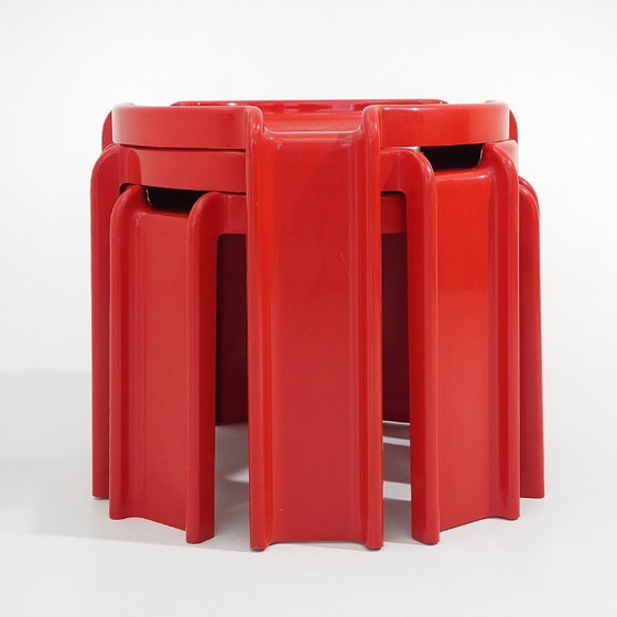 Image 1 of 3 coffee tables by Giotto Stoppino for Kartell, 1960s