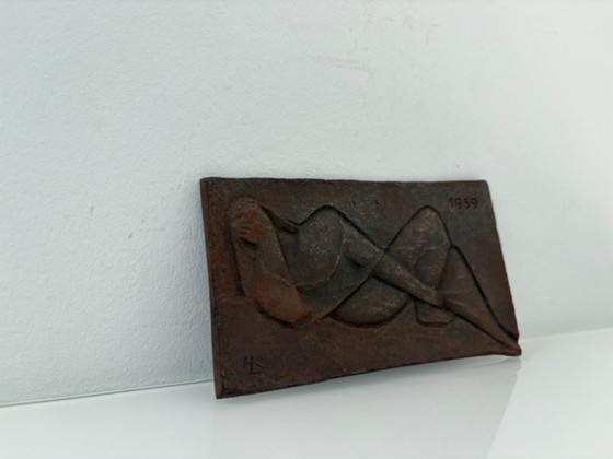 Kurt Lehmann Gusseisen Wandrelief Die Ruhende 1959 – Bildhauerei, Iron (photo 5 of 14)