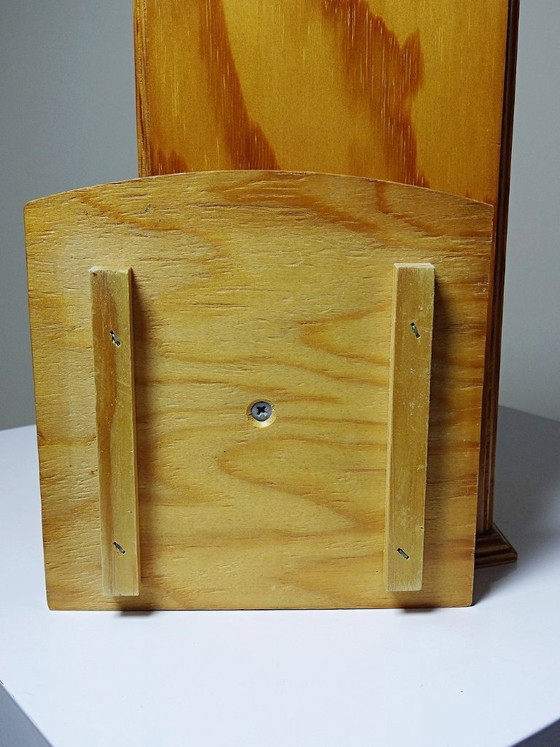 Image 1 of Vintage countertop bread box in varnished pine wood, 1970s-1990s