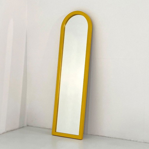Yellow Frame Mirror by Anna Castelli Ferrieri for Kartell, 1980s