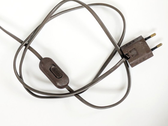 Image 1 of Columbus Duplex verlichte wereldbol uit de jaren 80: politieke en fysische kaart, grenenhouten voet, Europese stekker