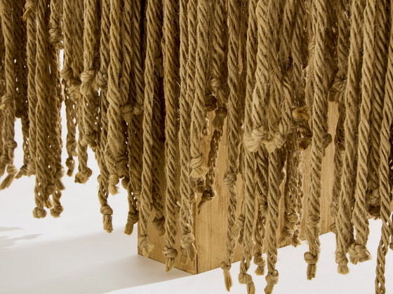 Image 1 of Sergio Ponzio IV Metal and Ropes Console Table 1970s