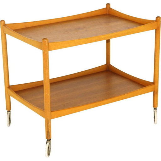 Vintage oak and beech cart by Poul m Volthe for Gemla Diö, 1960