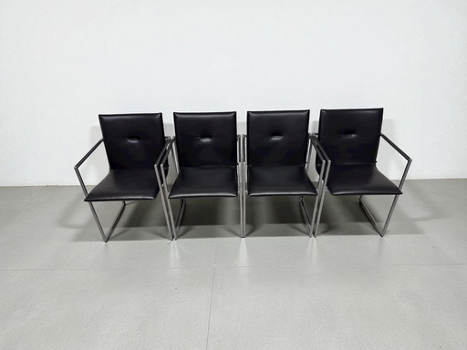 4x arco frame pelle nera