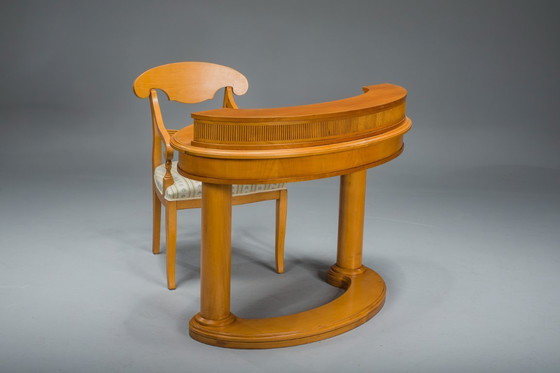 Image 1 of Biedermeier Frisiertisch und Sessel aus Wolkenstein, Italien, 2er-Set