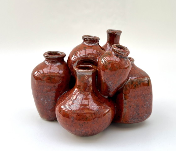 Image 1 of Sculptural ceramic vase composition – studio ceramics, circa 1960s/70s