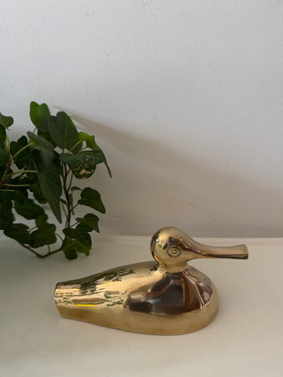 Messingente – Bildhauerei, Brass, Vintage (photo 4 of 5)