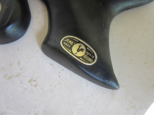 Jema Holland, keramische wandplaat, jong meisje, zilverfolie, model 225vintage