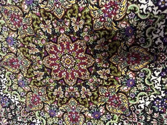 Image 1 of Origineel Perzisch Qom zijden tapijt – Pure zijde – Handgeknoopt – 156×104 cm – Uitstekende staat