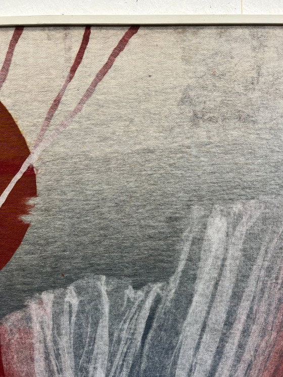 Image 1 of Artwork, Painting, Setting Sun, Painted On Jute, 1980's