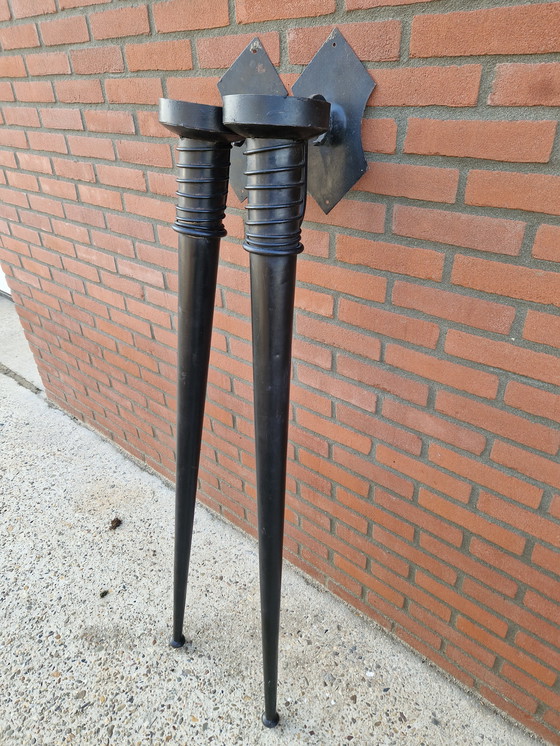 Image 1 of Beautiful set of large castle candlesticks 150 cm