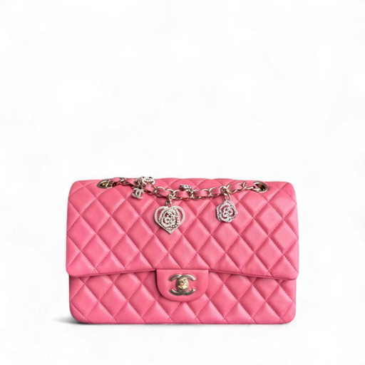 Chanel Classic Flap Medium - Special Valentine Edition 25cm Quilted Lambskin Pink Gold Hardware Series 19