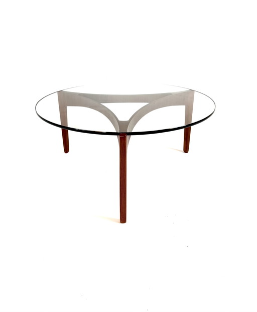 Vintage Coffee Table Model No. 104, Sven Ellekær ‘60 – salontafels, Glass, Wood (photo 2 of 14)