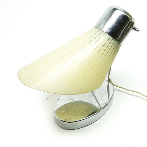 Bedside Table Lamp From Drupol, Former Czechoslovakia, 1950s – Metal, Plastic (photo 10 of 17)