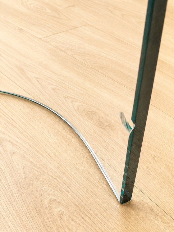 Image 1 of FIAM Italia Glass Coffee Table 80s / Bartoli Design / Curved Glass / Vintage Italian Design