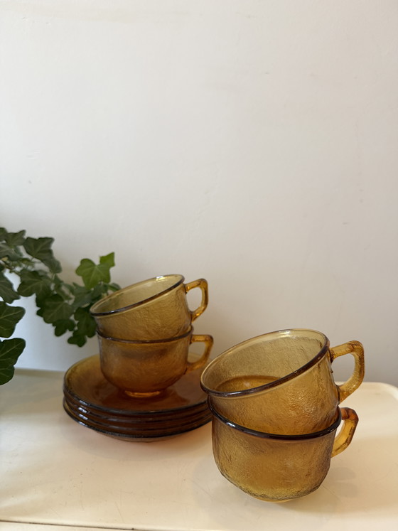 Image 1 of Set of 4 cups and saucers, 1960s
