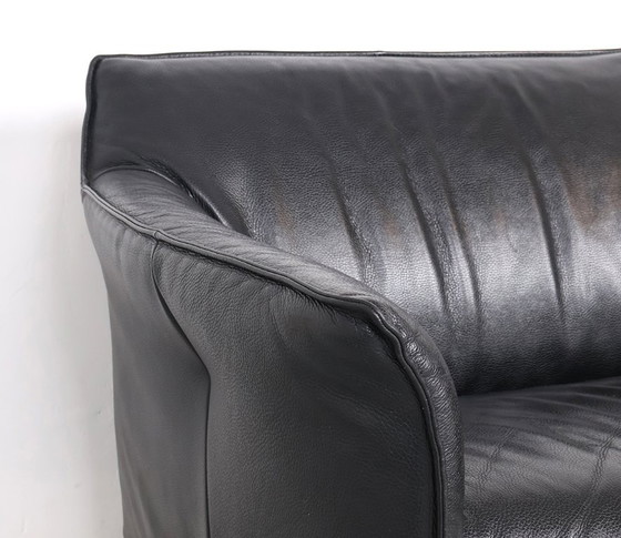 Image 1 of Divano Leolux Mayon in pelle nera da 2,5 posti