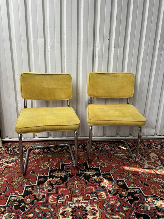Image 1 of Vintage buisframe eetkamerstoelen