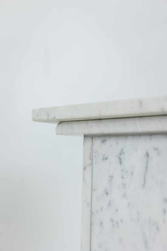 Image 1 of Pair of Art Deco columns in white marble, 20th century