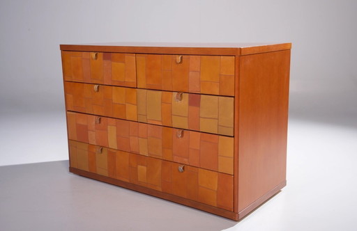 TITO AGNOLI FOR CALEIDO/POLTRONA FRAU CHEST OF DRAWERS IN PATHWORK LEATER