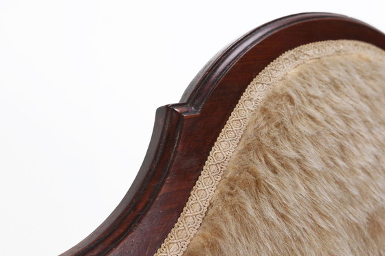 Image 1 of Ensemble de fauteuils Empire en bois d'acajou massif et peau de mouton, France 1820s