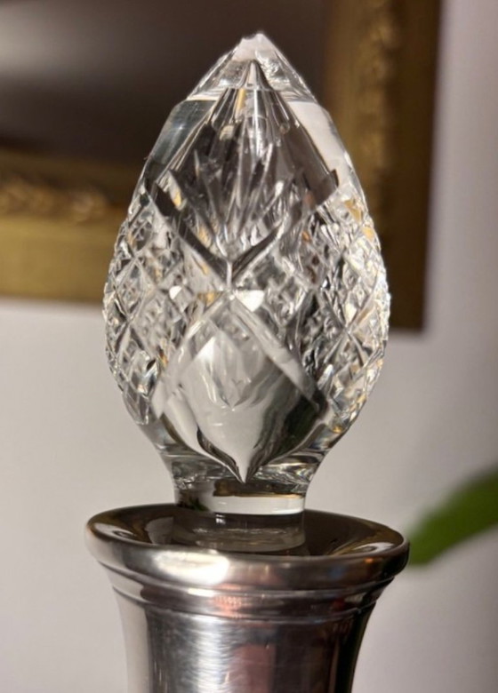 Image 1 of carafe Baccarat col en argent